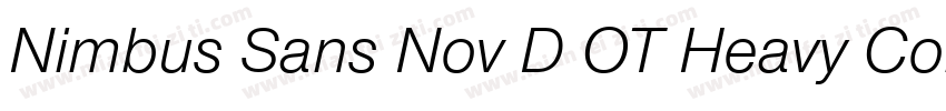 Nimbus Sans Nov D OT Heavy Con Regu字体转换